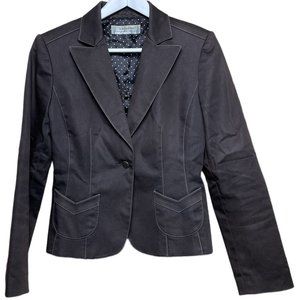 (133) Tahari Arthur S Levine Brown Swing Blazer Size 4